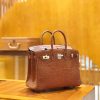 爱马仕 Birkin 25cm 焦糖棕 一级美洲鳄鱼皮 银扣 原版蜜蜡线 顶级手缝