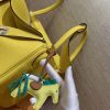 爱马仕 Lindy 26cm 那不勒斯黄 Togo小牛皮 银扣 原版蜜蜡线 顶级手工缝制