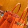 爱马仕 Birkin Touch 火焰橙 鳄鱼皮拼牛皮 全手工缝制 30cm