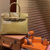 爱马仕 Birkin铂金包 褐绿色 一级皮 尼罗鳄鱼 进口原料 顶级手缝工艺 30cm