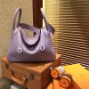 爱马仕 Lindy琳迪包 薰衣草紫 德国进口togo牛皮 全手工缝制 银扣 30cm