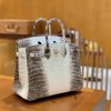 2b7818b9157d377.jpg 爱马仕 Birkin 铂金包 喜马拉雅 特级品相极佳 一级皮 尼罗鳄鱼皮 臻品级别 银扣 25cm