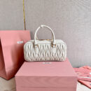miumiu缪缪*5BB148保龄球包袋白色免检版
