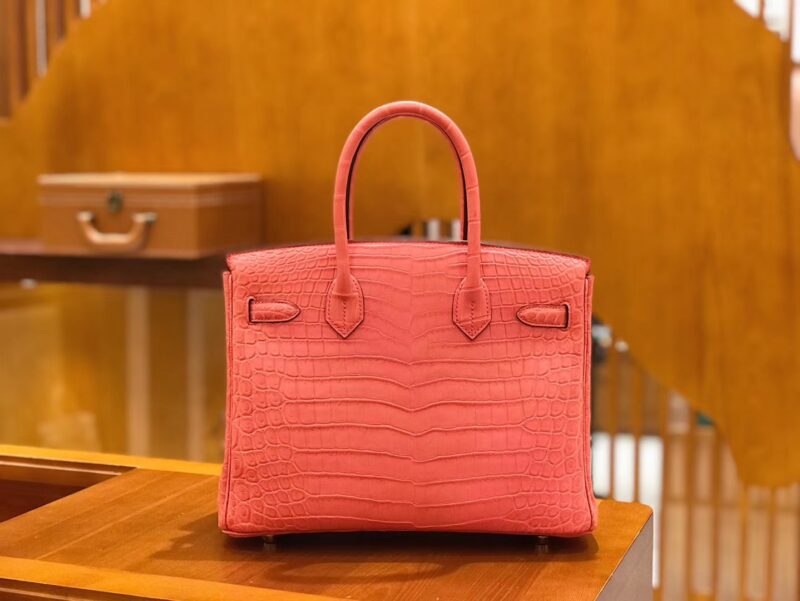 爱马仕 Birkin 铂金包 尼罗鳄鱼皮 唇膏粉 30cm - Image 5