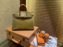 爱马仕 Birkin铂金包 褐绿色 一级皮 美洲鳄鱼 进口原料 顶级手缝工艺 25cm