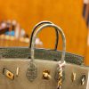 爱马仕 Birkin Touch 25cm 斑鸠灰 鳄鱼皮拼牛皮 全手工缝制