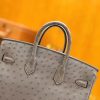 爱马仕 新增现货 Birkin 25cm 玛瑙灰 南非KK级鸵鸟皮 金扣 原版蜜蜡线 顶级手工缝制