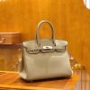 爱马仕 Birkin 30cm 斑鸠灰 Togo小牛皮 银扣 原版蜜蜡线 顶级手工缝制