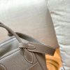 爱马仕 Lindy 琳迪包 大象灰 Togo牛皮 进口 原料 蜡线手缝 银扣 30cm