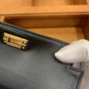 爱马仕 mini Kelly 迷你凯莉 经典黑 一级美洲雾面鳄鱼皮 金扣 19cm