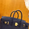 爱马仕 Birkin 25cm togo牛皮 午夜蓝 金扣 全手工缝制