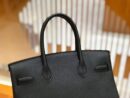 爱马仕 Birkin 30cm 经典黑 Togo小牛皮 银扣 原版蜜蜡线 顶级手工缝制