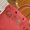 爱马仕 Birkin 铂金包 唇膏粉 鸵鸟皮 手缝工艺 银扣 30cm 现货