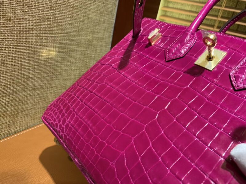 爱马仕 Birkin铂金包 天方夜谭紫 一级皮 尼罗鳄鱼 进口原料 顶级手缝工艺 25cm - Image 5