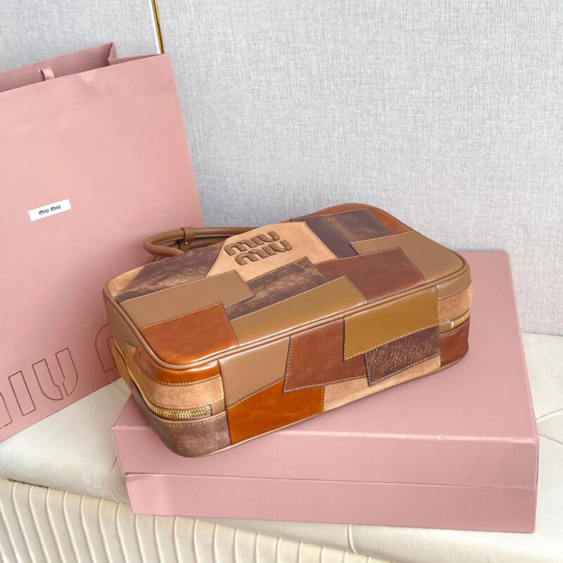 miumiu缪缪*5BB117拼接保龄球手袋免检版 - Image 5