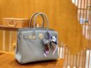 爱马仕 Birkin 30cm 冰川蓝 银扣 德国进口togo 牛皮 全手工缝制