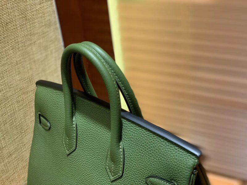 爱马仕 Birkin 25cm ( 铂金包) Togo小牛皮 丛林绿 原版蜜蜡线 全手工缝制 - Image 4