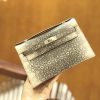 爱马仕 Mini kelly 22cm 原色 仿蜥蜴皮 银扣 原版蜜蜡线 顶级手缝