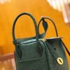 爱马仕 Lindy 26cm 孔雀绿 南非KK级鸵鸟皮 金扣 原版蜜蜡线 顶级手工