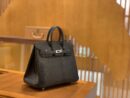 爱马仕 Birkin 铂金包 经典黑 蜥蜴皮 银扣 25cm