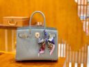 爱马仕 Birkin 30cm 冰川蓝 银扣 德国进口togo 牛皮 全手工缝制