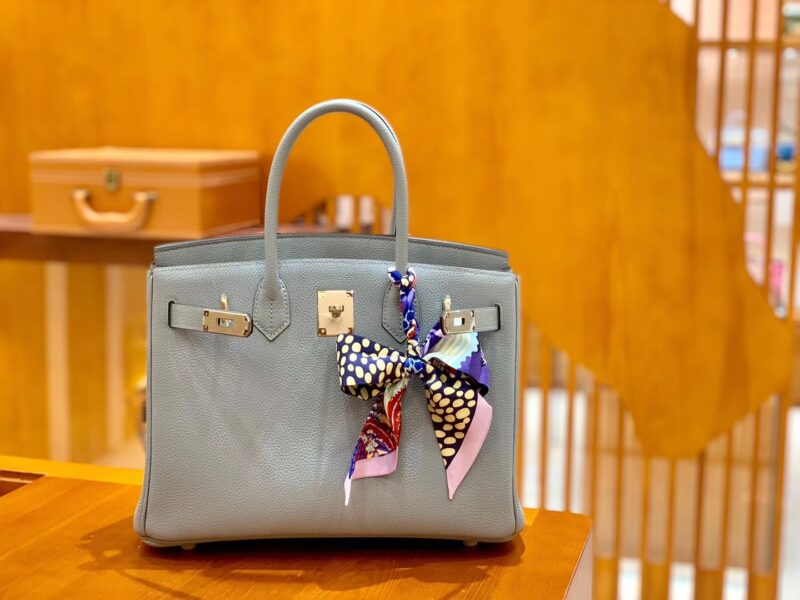 爱马仕 Birkin 30cm 冰川蓝 银扣 德国进口togo 牛皮 全手工缝制