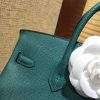 爱马仕 Birkin 25cm ( 铂金包) 掌纹牛皮 孔雀绿 原版蜜蜡线 全手工缝制