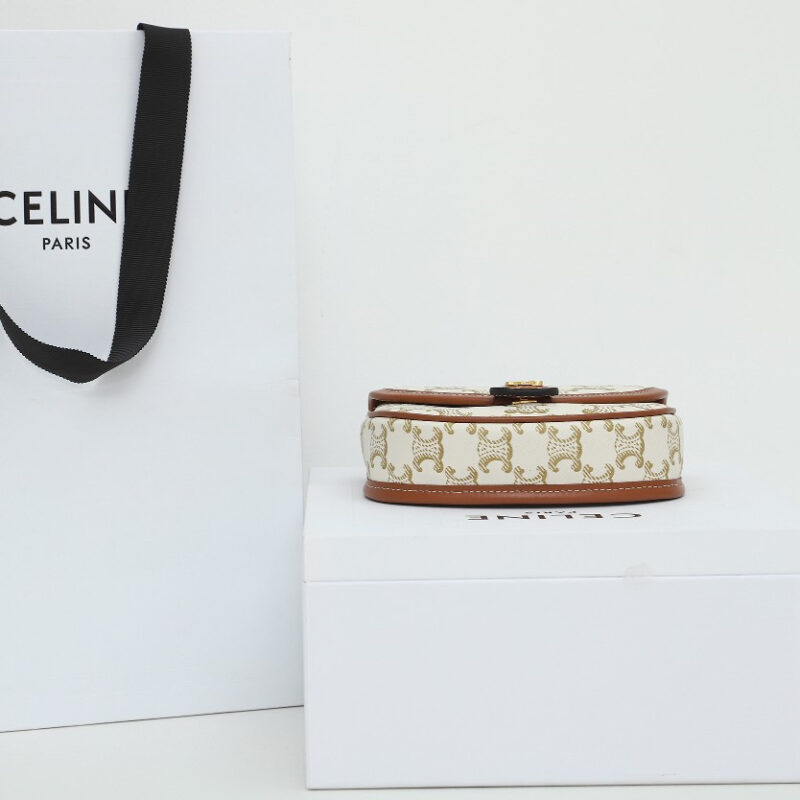 Celine*TriompheCanvas系列Mini袋196702白免检版 - Image 5