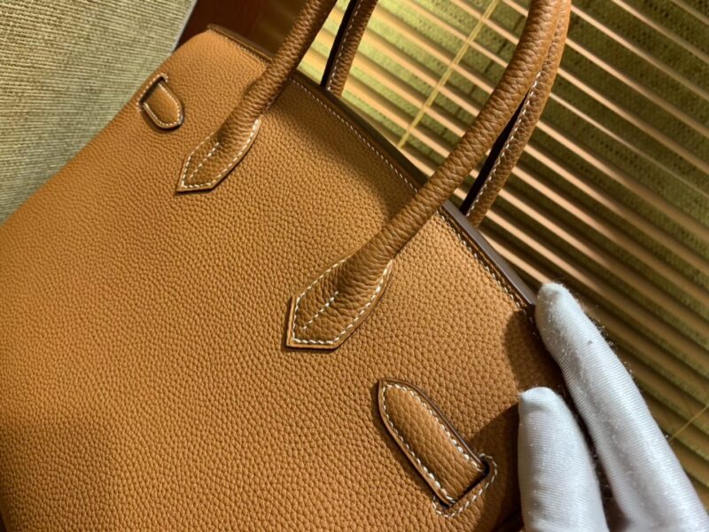 爱马仕 Birkin 30cm ( 铂金包) Togo小牛皮 金棕 原版蜜蜡线 全手工缝制 - Image 2