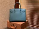 爱马仕 Birkin铂金包 孔雀绿 德国进口小牛皮 顶级品质全手工缝制 金扣 30cm