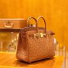 爱马仕 Birkin 25cm 鸵鸟皮 金棕色 全手工缝制 现货