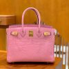 爱马仕 Birkin 30cm 樱花粉 金扣 尼罗 两点 鳄鱼皮