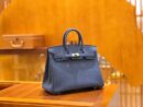 爱马仕 Birkin 25cm 玛瑙蓝 明蓝色 Togo小牛皮 银扣 原版蜜蜡线 顶级手工缝制