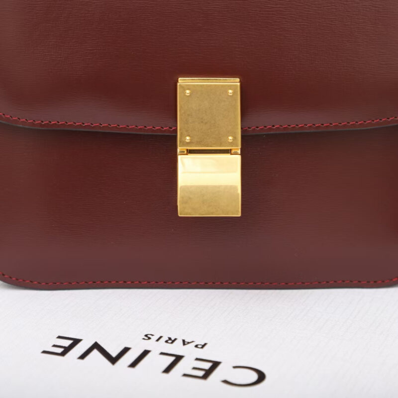 Celine*ClassicBox系列192523酒红色免检版 - Image 7