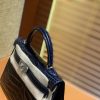 爱马仕 MiniKelly 迷你凯莉 午夜蓝 一级尼罗鳄鱼皮 全手工缝制 2代 19cm