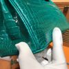 爱马仕 Birkin铂金包 翡翠绿 一级皮 尼罗鳄鱼 进口原料 顶级手缝工艺 25cm