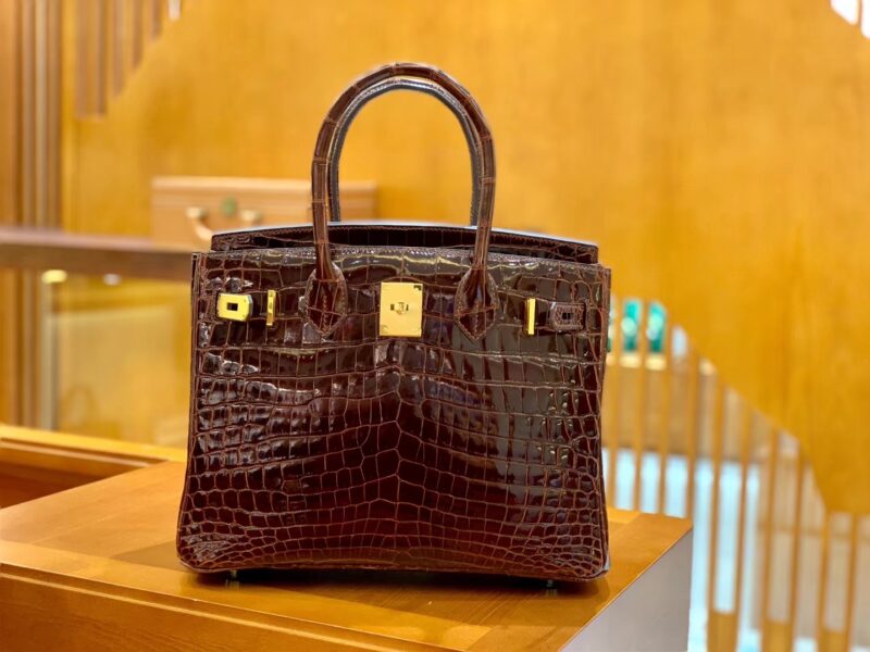 爱马仕 Birkin 30cm 深啡色 金扣 一级皮 尼罗鳄鱼皮 臻品级别