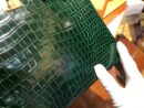 爱马仕 Birkin铂金包 祖母绿 一级皮 湾鳄鱼皮 倒V 进口原料 顶级手缝工艺 30cm