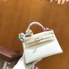 爱马仕 新增现货 2代 19cm 仿蜥蜴皮 奶昔白 金扣 全手工缝制