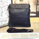 854364 GUCCI 经典款 全皮压花 菱格纹 斜挎包 黑色