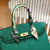 爱马仕 Birkin 30cm 丝绒绿 Togo小牛皮 金扣 原版蜜蜡线 顶级手工缝制