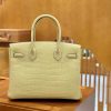 346680d81b37bea.jpg 爱马仕 Birkin 30cm 小鸡黄 一级美洲鳄 金扣 原版蜜蜡线 顶级手缝