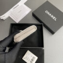 Chanel AP0224零钱包银色小羊皮银扣免检版