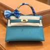 爱马仕 Mini kelly 维罗纳绿 掌纹小牛皮 全手工缝制 臻品级别 19cm 金扣 现货
