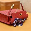 35952b90237e2eb.jpg 爱马仕 MiniKelly 迷你凯莉 法拉利红 鸵鸟皮 1代 22cm