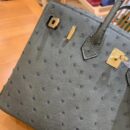 爱马仕 Birkin 25cm 松柏绿 南非KK级鸵鸟皮 金扣 原版蜜蜡线 顶级手工