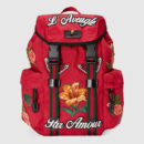 478327 GUCCI 古驰 Techpack 刺绣装饰 双肩背包 红色