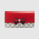 432253 GUCCI GG Supreme高级人造帆布 罗缎 长款皮夹