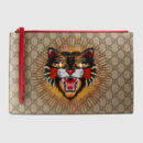 476411 GUCCI GG Supreme高级人造帆布 气场猫印花 手拿包