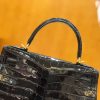 爱马仕 Kelly 28cm 经典黑 一级尼罗鳄 金扣 原版蜜蜡线 顶级手工